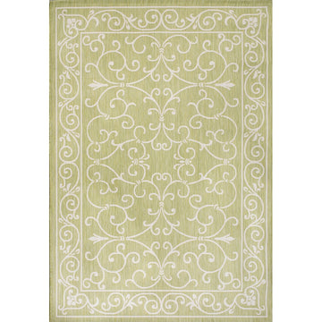 Charleston Vintage Filigree Textured Weave Indoor/outdoor Area Rug